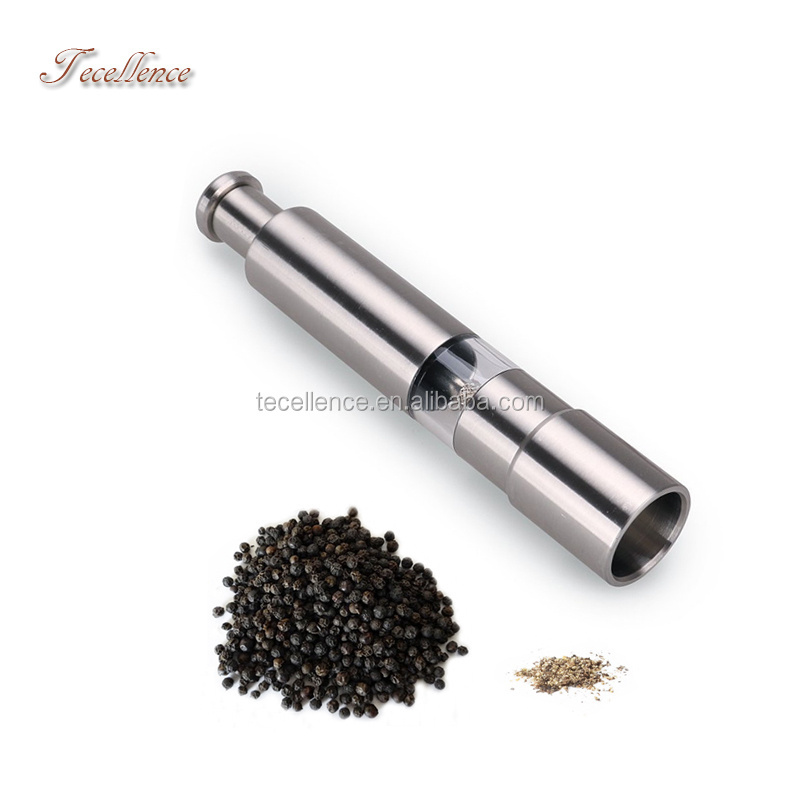 Premium Stainless Steel Black Pepper Mill Acrylic Salt Spice Grinder Bottles Pepper Grinder Manual