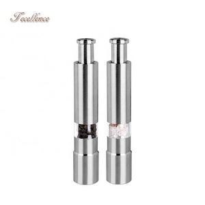 Premium Stainless Steel Black Pepper Mill Acrylic Salt Spice Grinder Bottles Pepper Grinder Manual