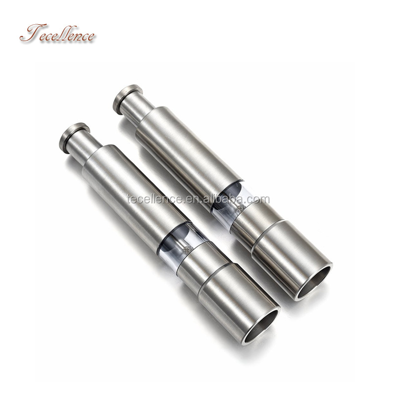 Premium Stainless Steel Black Pepper Mill Acrylic Salt Spice Grinder Bottles Pepper Grinder Manual