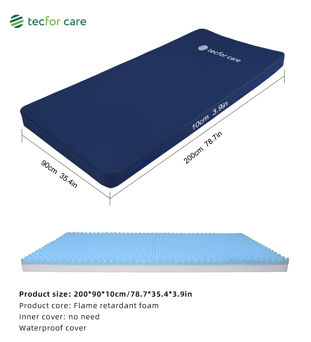 Tecforcare High rebound foam sleeping sponge hospital bed mattress anti bedsore  hospital mattress single medical mattress