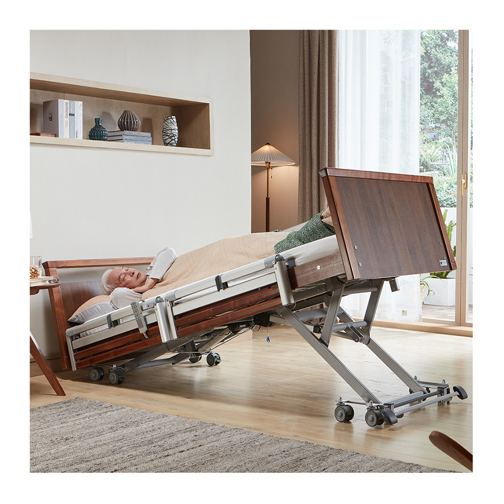 Best adjustable homecare bed transport stretcher transfer trolley hospital bed for elderly medical hospital bed