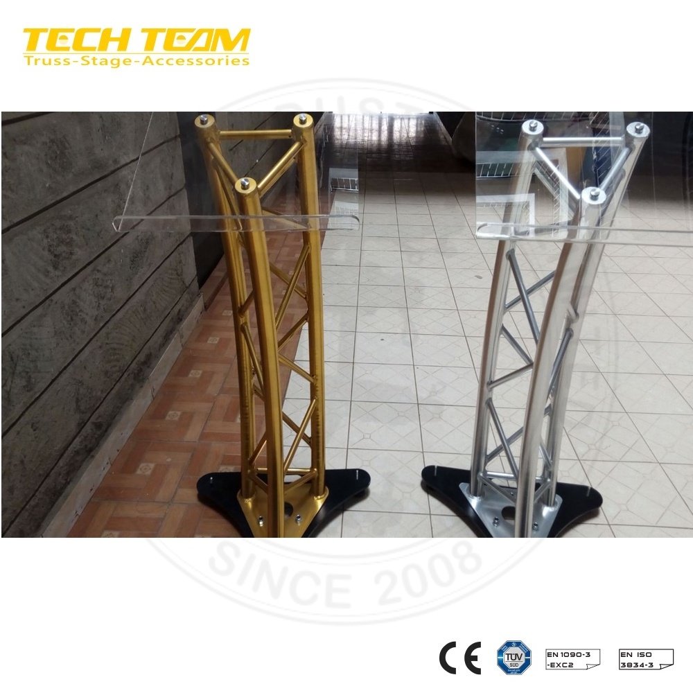 Best Selling  Aluminum Truss Curved Triangle podium Lectern LE03 On sale