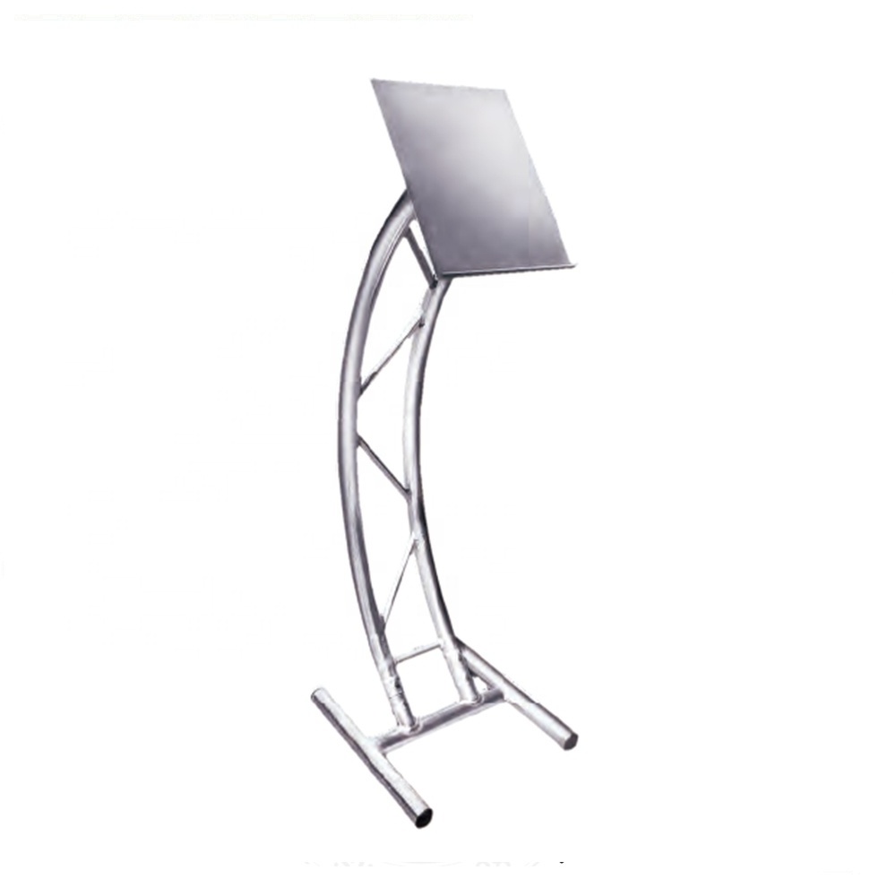 Best Selling  Aluminum Truss Curved Triangle podium Lectern LE03 On sale