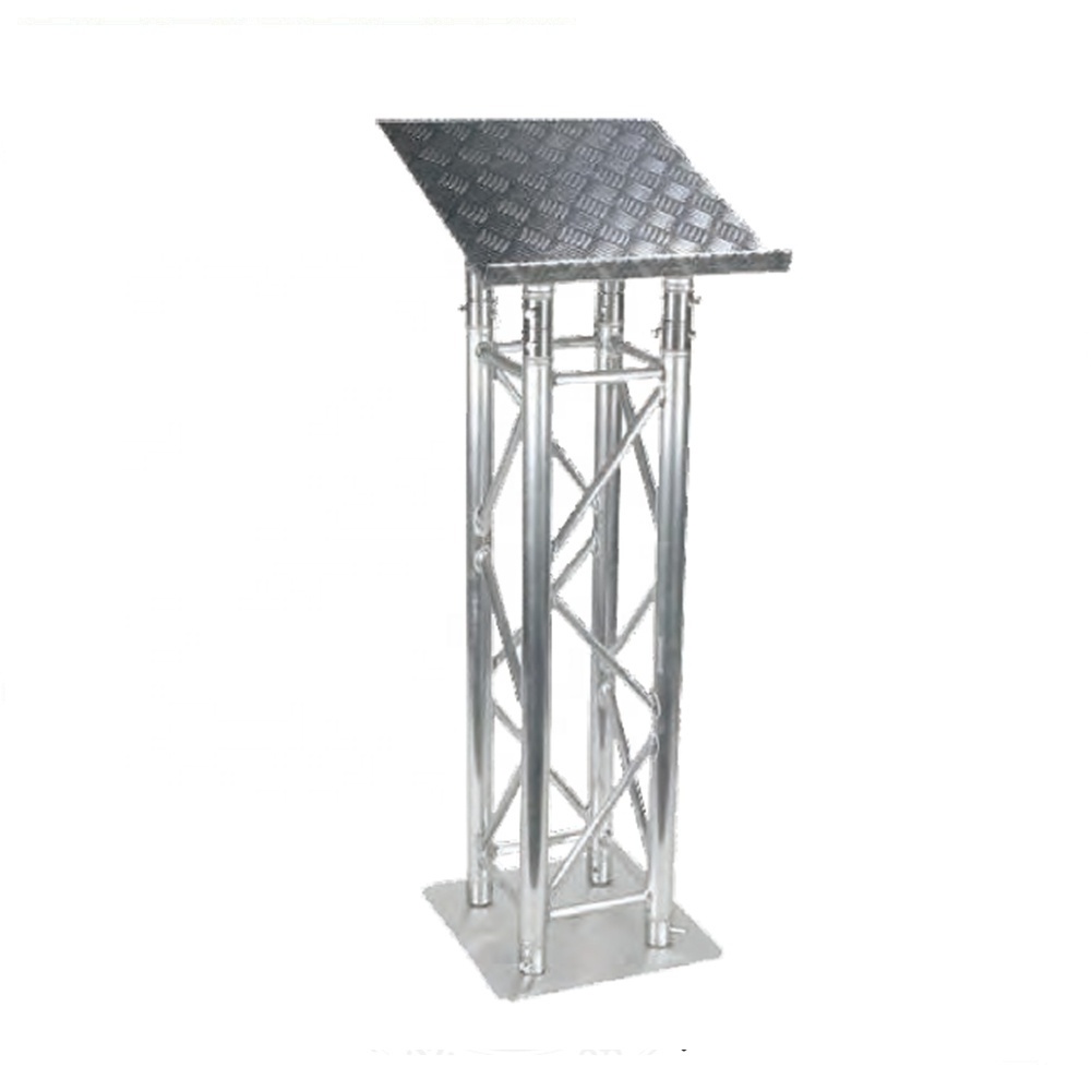 Best Selling  Aluminum Truss Curved Triangle podium Lectern LE03 On sale