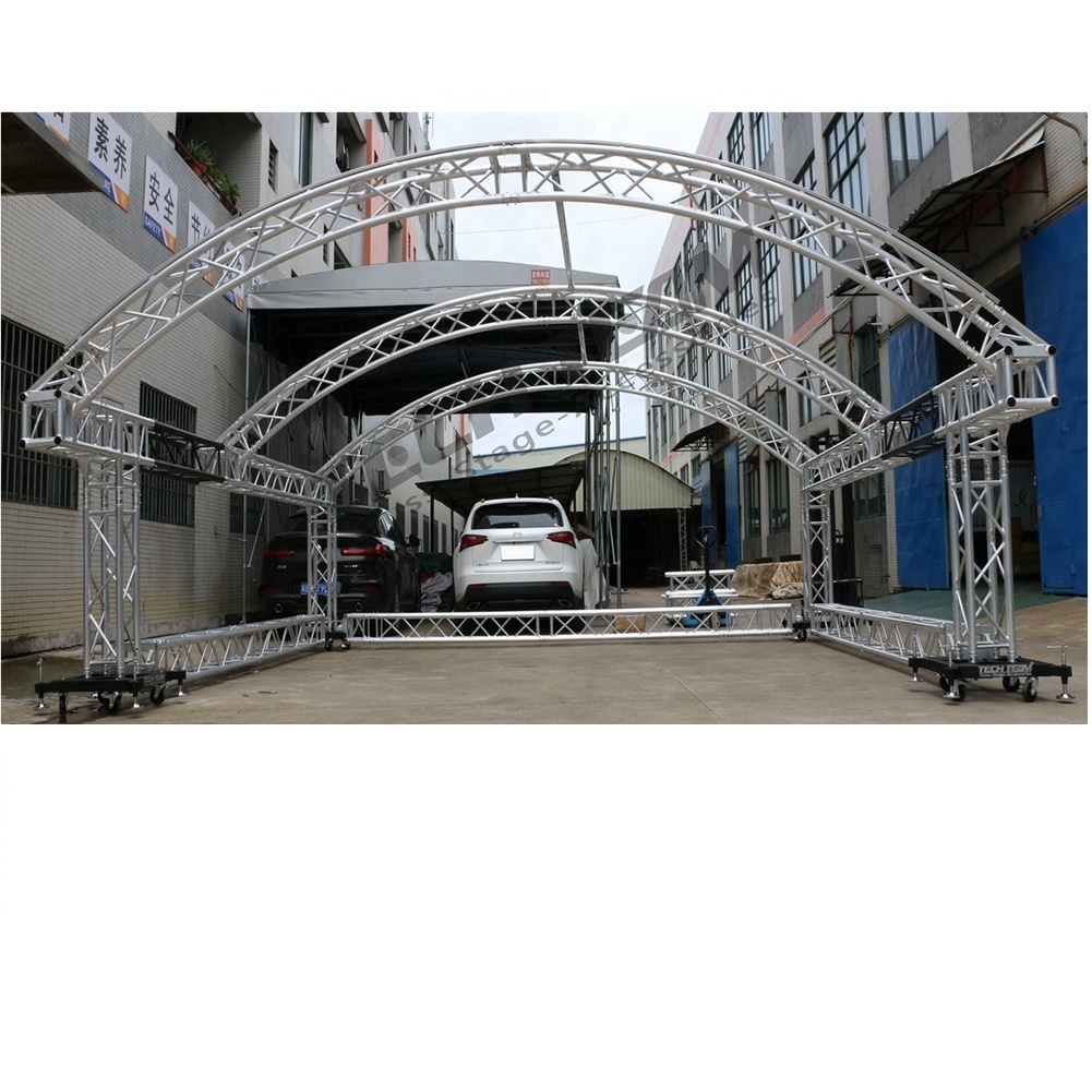 Festival Music concert show stage light event truss structure Aluminum concert stage roof truss Dome Tunnel Arched Roof truss