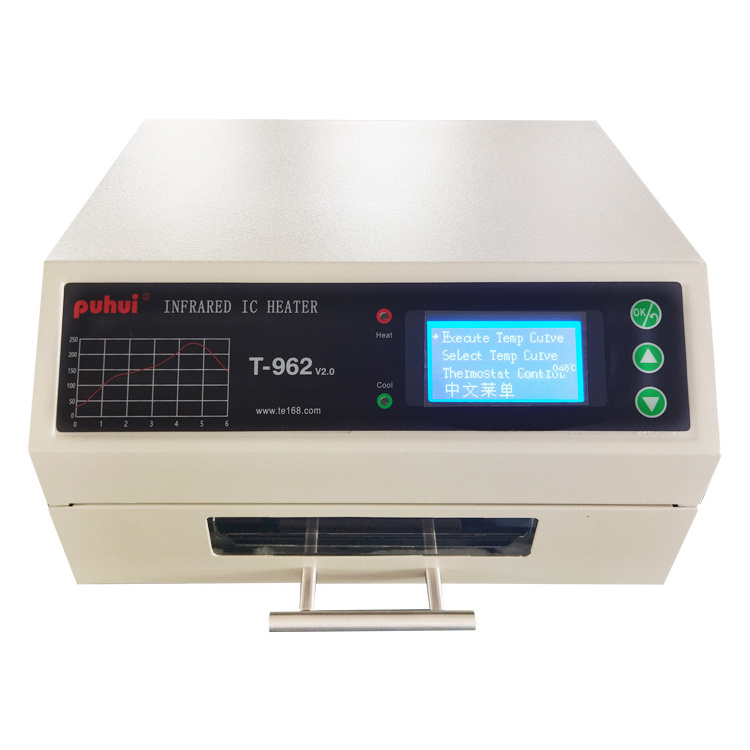 2023 Puhui PCB Smt Small Reflow soldering Oven T-962 V2.0 Infrared Ic Heater for LED Welding