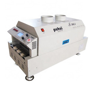 Popular economical mini conveyor small 6 heating zone Puhui T-961 smt reflow oven for PCB BGA LED leadfree soldering 220 /110v