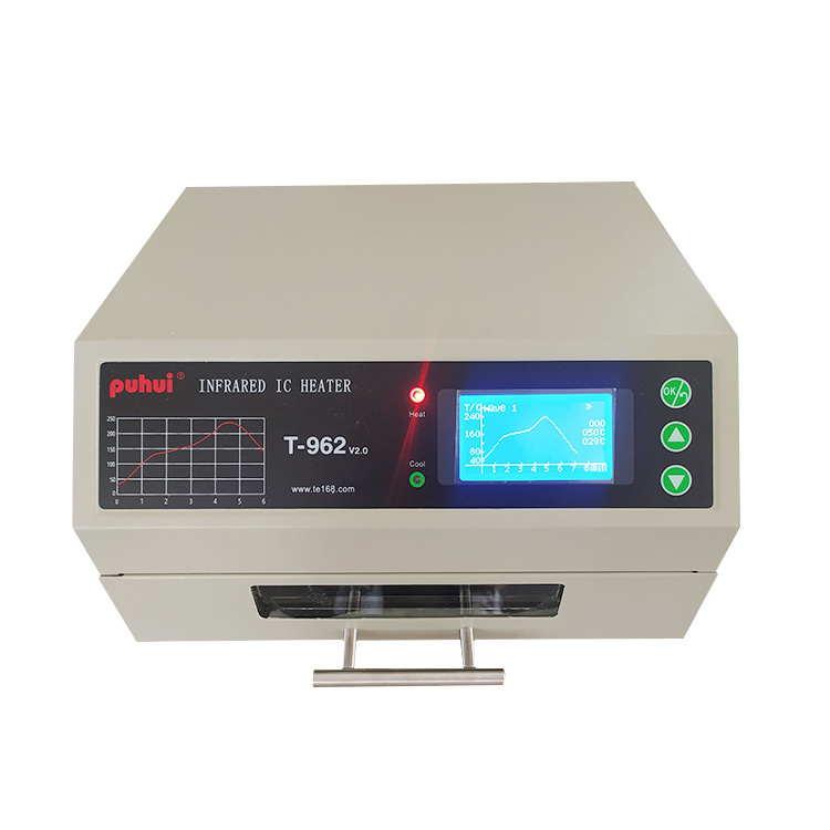 puhui 2023 New style convection reflow oven small mini drawer hot plate reflow oven smt led reflow oven for pcb plate heating