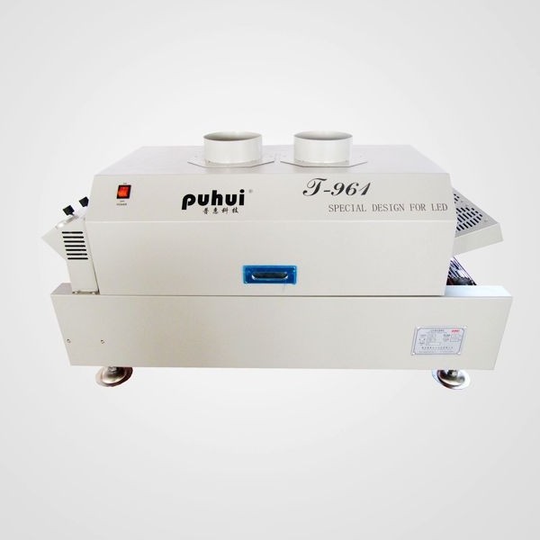 Popular economical mini conveyor small 6 heating zone Puhui T-961 smt reflow oven for PCB BGA LED leadfree soldering 220 /110v