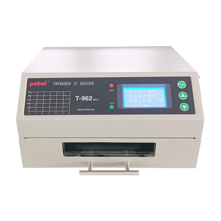 puhui 2023 New style convection reflow oven small mini drawer hot plate reflow oven smt led reflow oven for pcb plate heating