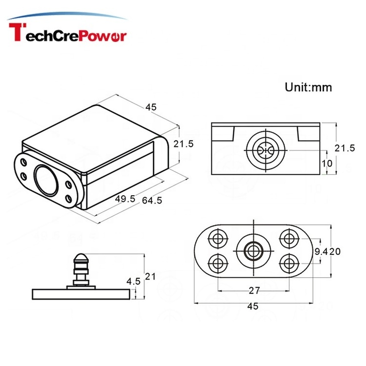 Black adjustable DC12V/24V dual-voltage keyless cabinet lock magnetic hidden lock for cabinet