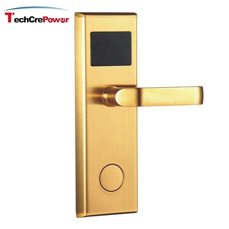 Smart rfid hotel lock system, rf card electronic door handle lock, smart hotel door lock system