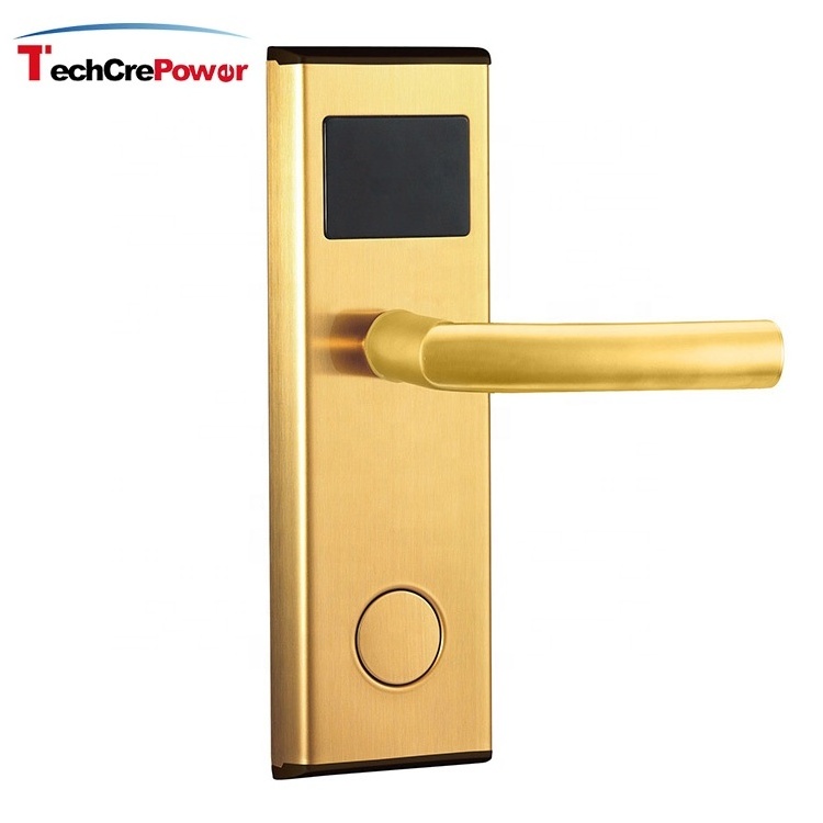 Smart rfid hotel lock system, rf card electronic door handle lock, smart hotel door lock system