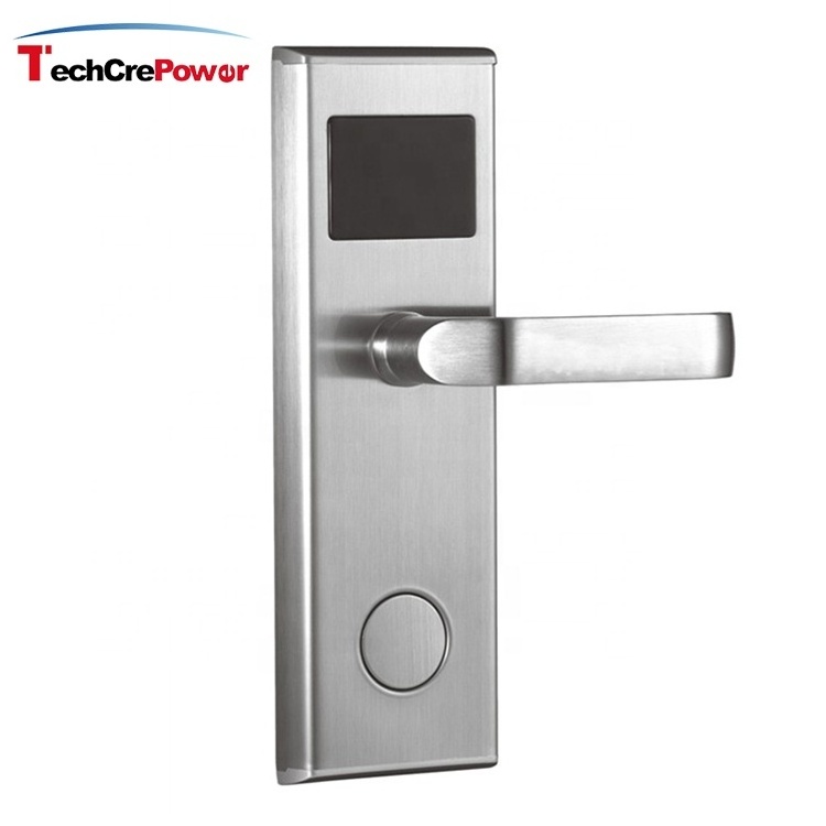 Smart rfid hotel lock system, rf card electronic door handle lock, smart hotel door lock system