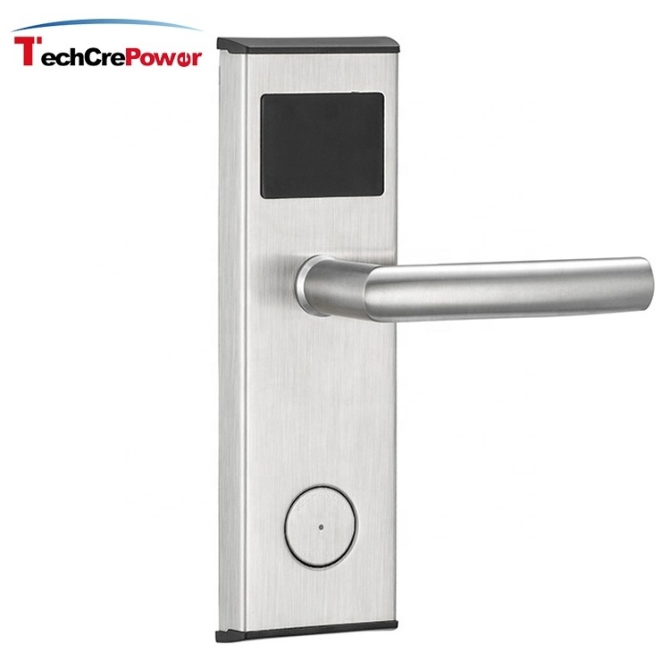 Smart rfid hotel lock system, rf card electronic door handle lock, smart hotel door lock system