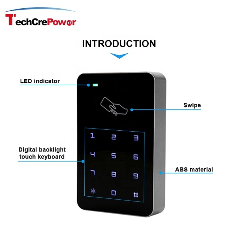 Plastic RFID 125KHz Touch Screen keypad Standalone Access Control Systems Products Access Card Reader