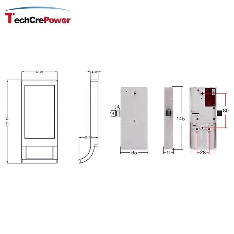 Smart Keypad RFID Electronic Sauna Cabinet Lock Digital Combination Locker Lock With Free Wristband and External Power Supply