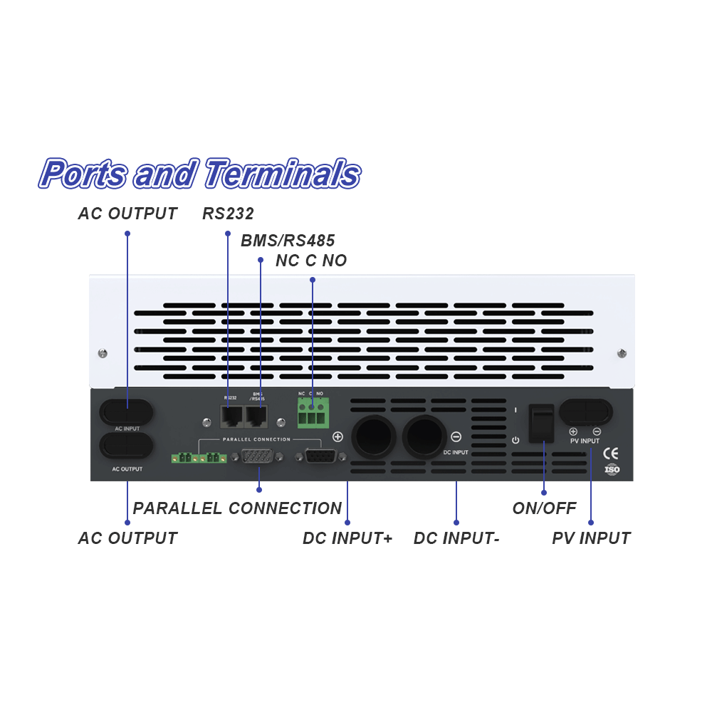 5kw 5.5kw 48v high frequency hybrid solar inverter Mppt off grid solar energy inverter 5000w 5500w 48v with parallel optional