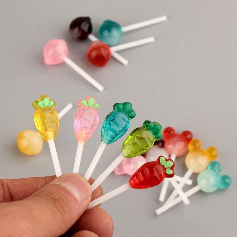 Popular Slime Charms Clear Round Ball Lollipop Sweet Candy Dollhouse Craft Supplies for DIY Pendant Earing Accessories