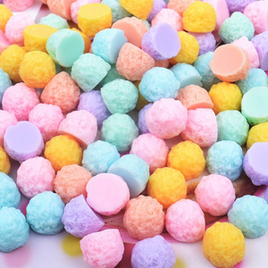 Kawaii Sugar Ball Sweet Ice Resin Cabochons Flatback Candy Ball Snowball for DIY Dollhouse Slime Accessory