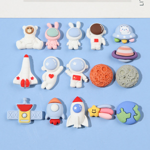 Cartoon rocket astronaut space craft accessories diy cream glue phone case materials package resin accessories materials