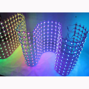 outdoor building facade lighting P200 led curtain mesh screen exterior waterproof IP67