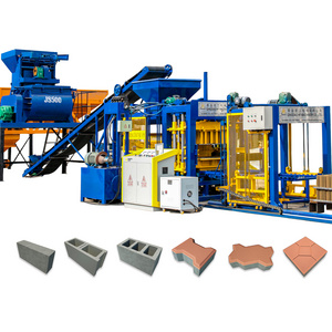 QT5-15 automatic concrete sand hollow block making machine paving solid brick machine