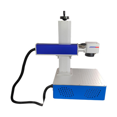 20w 30w 50w JPT mopa integrated Fiber Laser Marking Machine With Rotation used to make metal aluminum sheet marking