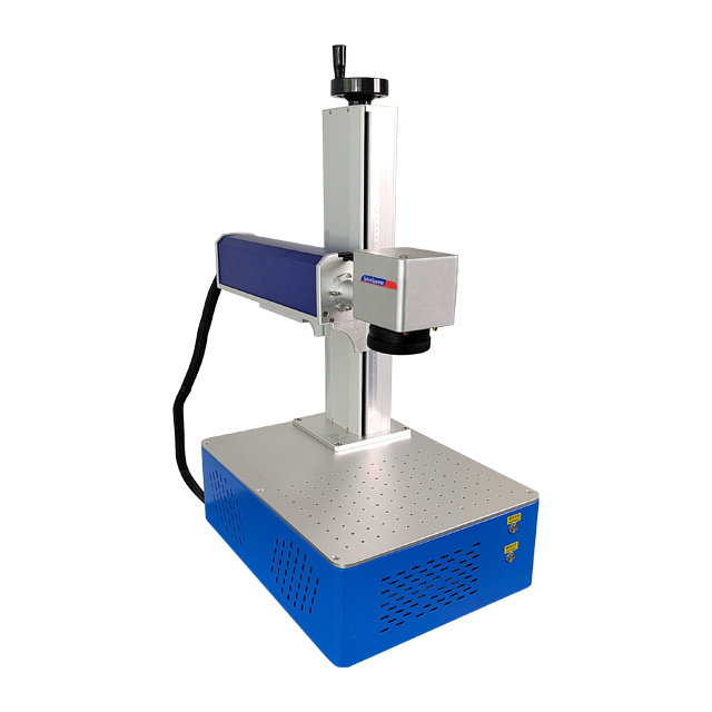 20w 30w 50w JPT mopa integrated Fiber Laser Marking Machine With Rotation used to make metal aluminum sheet marking