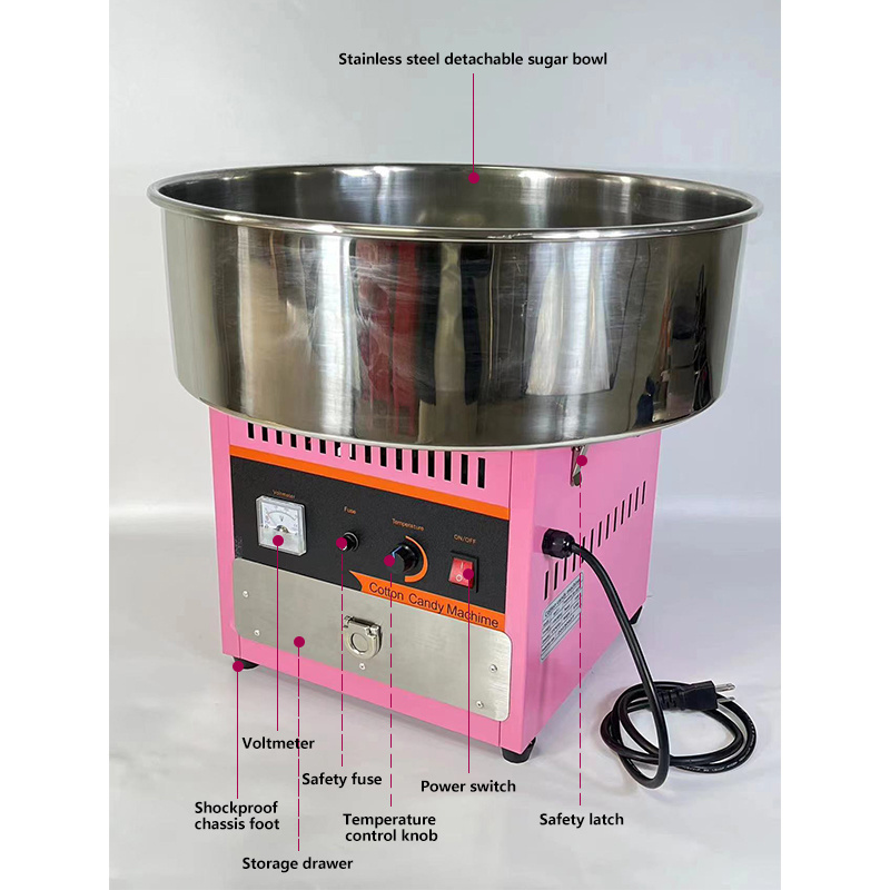 New commercial electric thermal cotton candy machine color wire drawing electric cotton candy machine