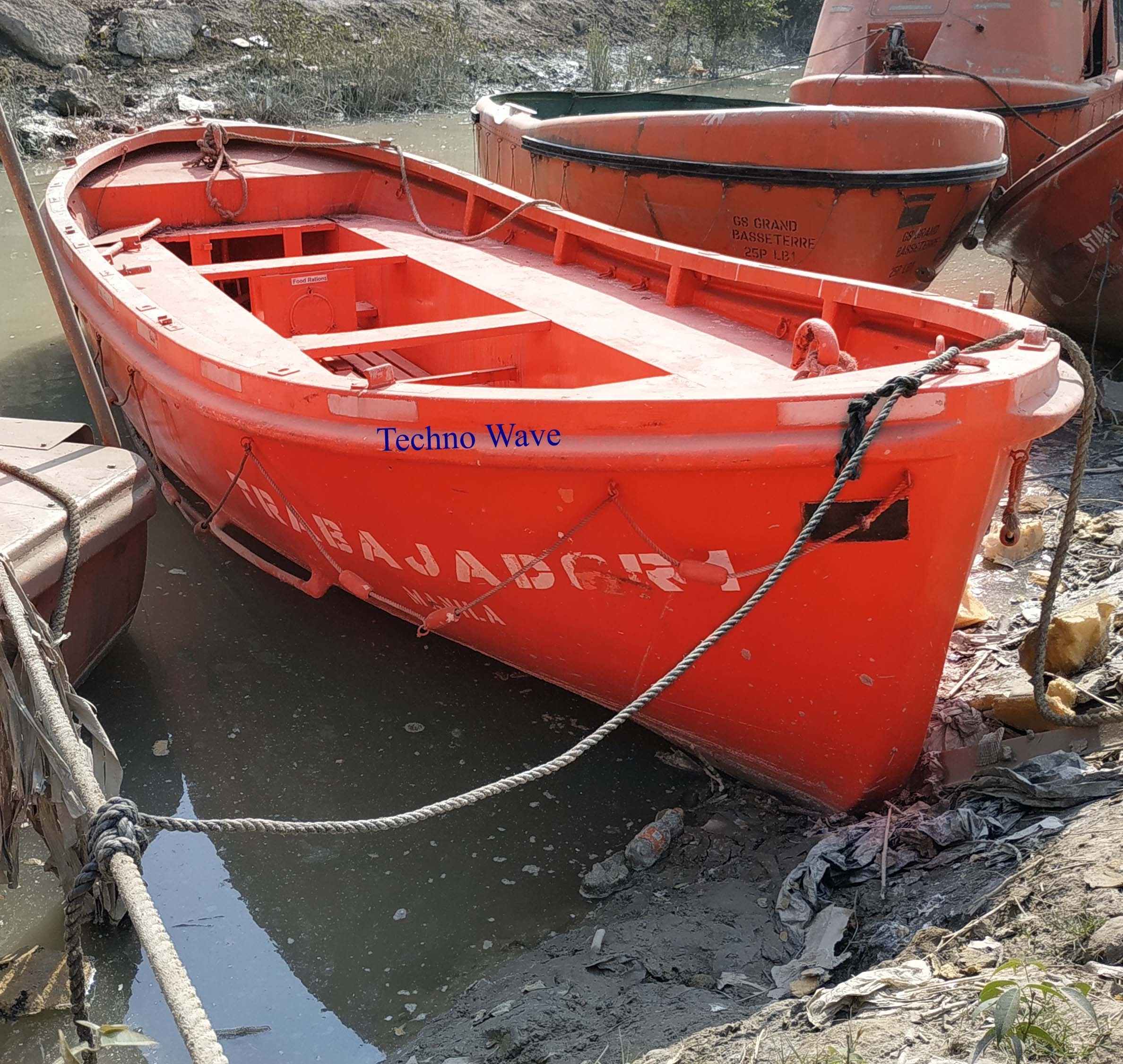 Open Lifeboat High Quality Fiberglass Yokohama Japan made 6.50 meter long