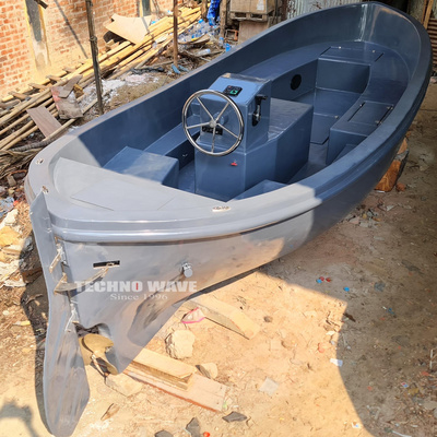 Fassmer made in Germany marine lifeboat hull renovated to Dutch Sloep Pleasure boat with Inboard diesel engine Lister Petter