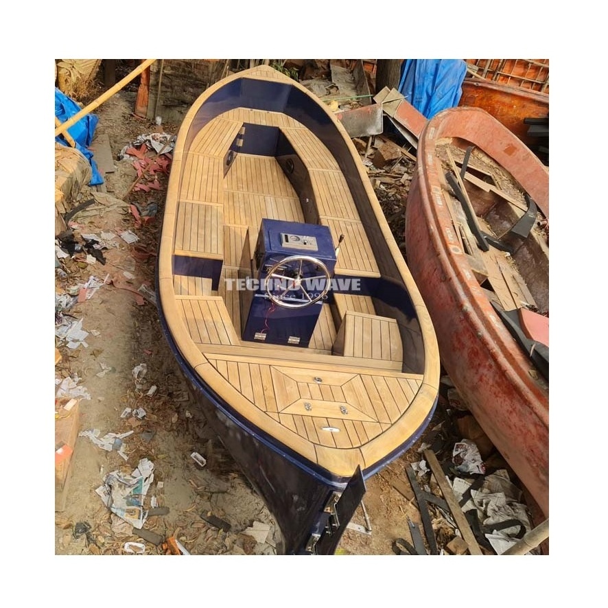 Luxury wooden design Yacht quality pleasure boat as Dutch Sloep barche top quality fiberglass hull with modern fittings facility