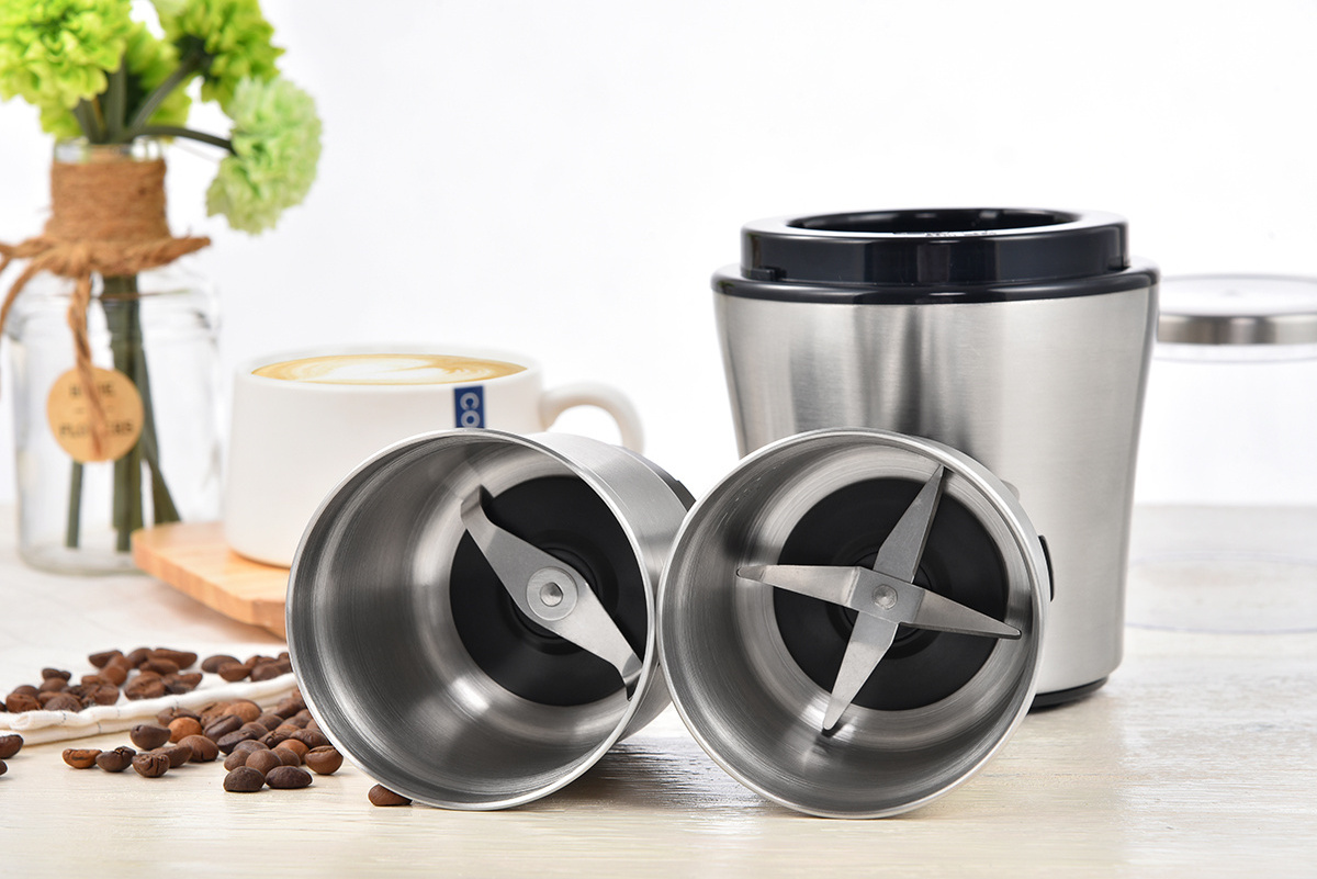 Small Kitchen Coffee Bean Grinder Stainless Steel Wet&Dry Grinder Portable Electric Grinder