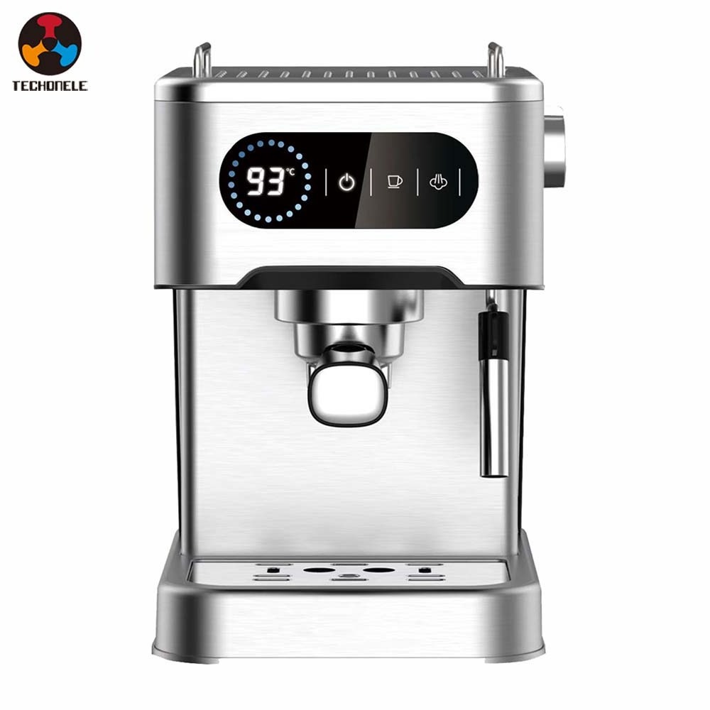 15 bar Professional Espresso Coffee Machine Stainless Steel Coffee Maker home stainless steel automatic screen Commercial Coffe