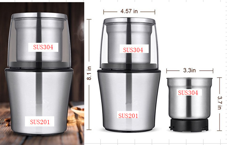 New Invention Products Electronic Touch Control stainless steel Electric Coffee Grinder