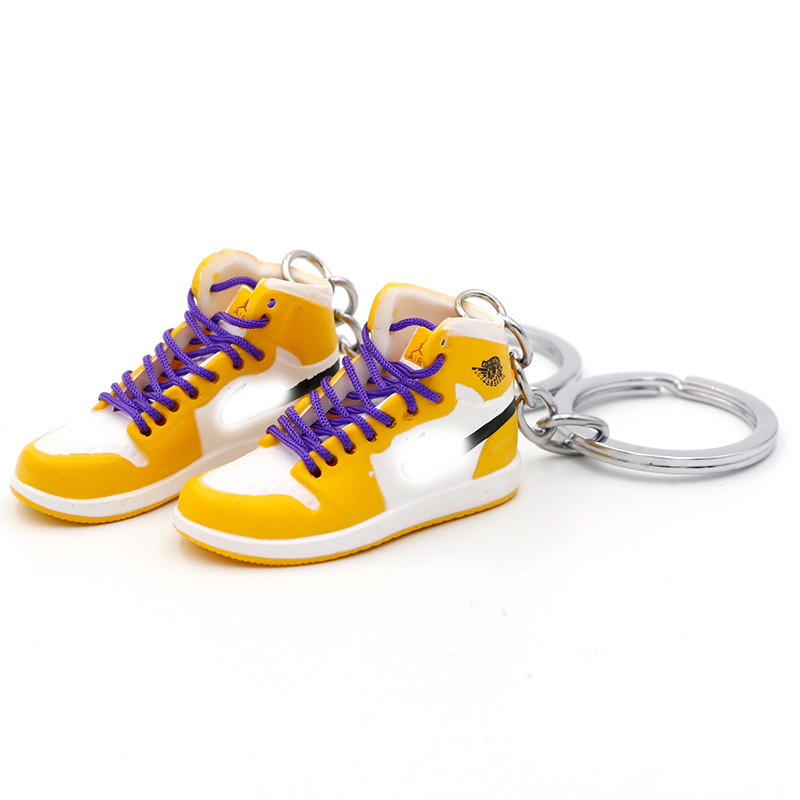 Wholesale Multi Designs 3D Mini AJ Sneakers Keychain 3D Sport Shoes Key Chain Sneaker Keychain