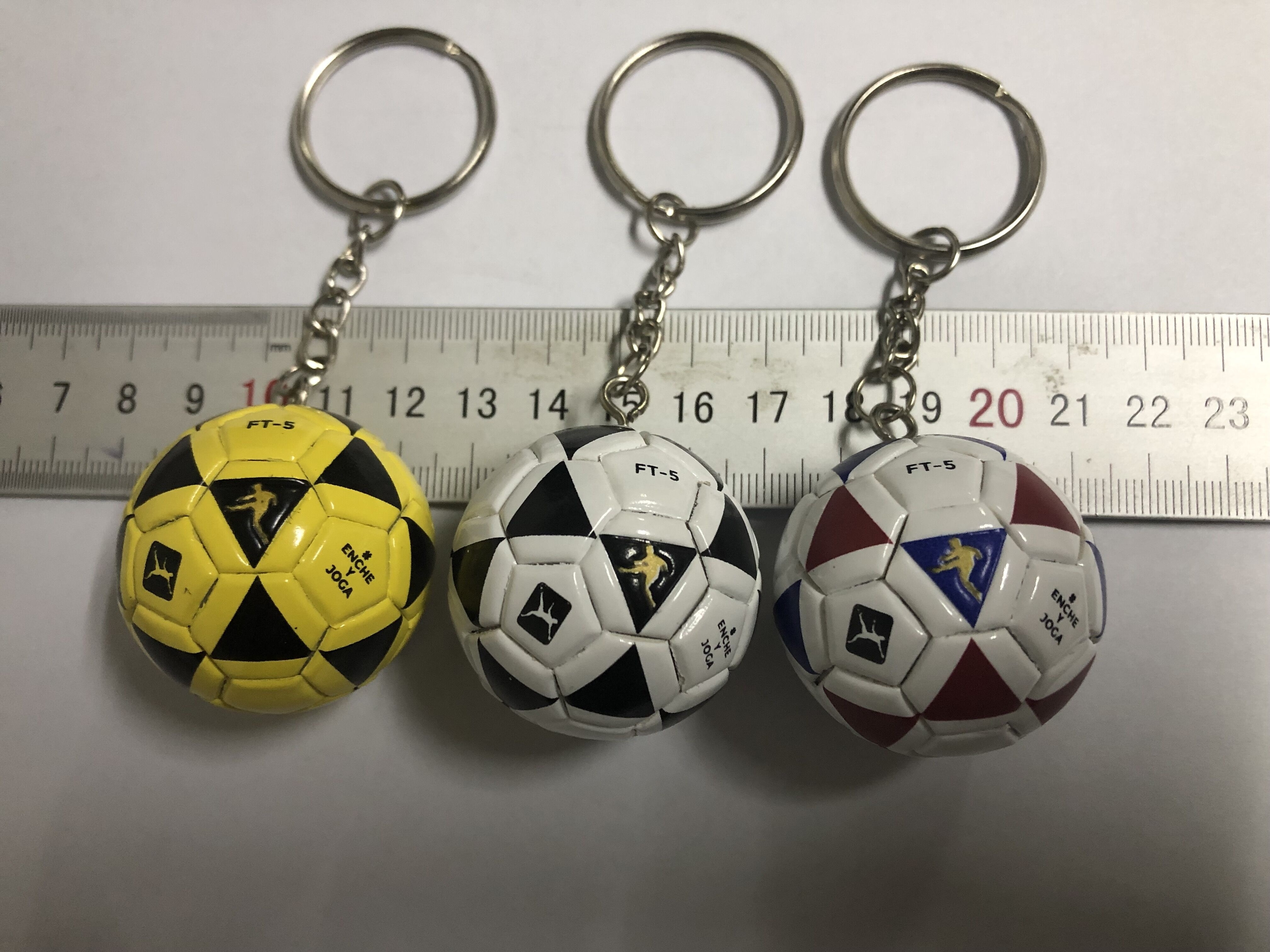 Customized plastic 3D  football Keychain soccer key chain mini Volleyball keychain