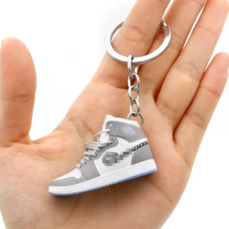 Wholesale Multi Designs 3D Mini AJ Sneakers Keychain 3D Sport Shoes Key Chain Sneaker Keychain