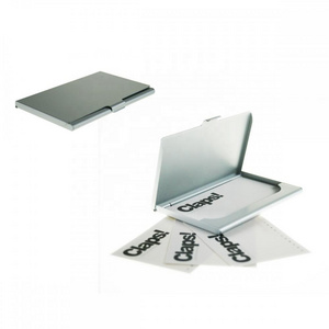 stainless steel square metal business card holder