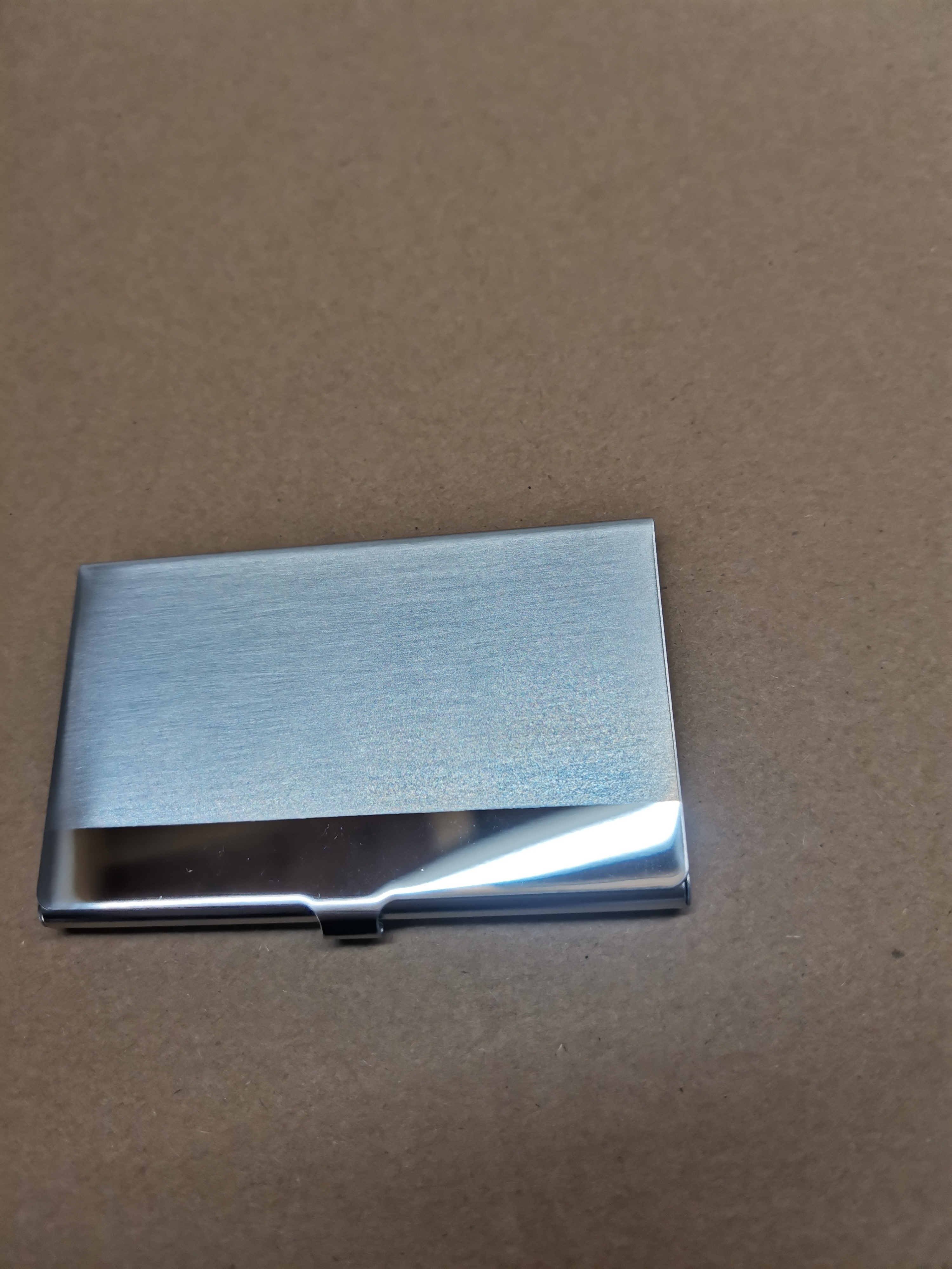 stainless steel square metal business card holder