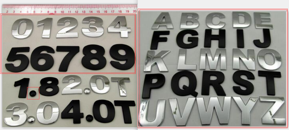 wholesale chrome abs amg car logo emblem with sticker