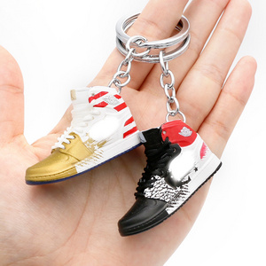 Wholesale Multi Designs 3D Mini AJ Sneakers Keychain 3D Sport Shoes Key Chain Sneaker Keychain