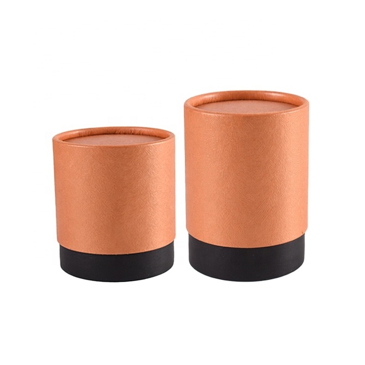 2 Ounce Kraft Paper Canister With Food Grade Material Kraft Cardboard Canister Tube For Packing Tea