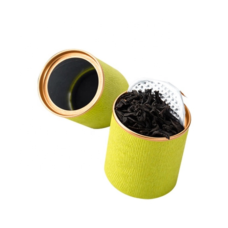 2 Ounce Kraft Paper Canister With Food Grade Material Kraft Cardboard Canister Tube For Packing Tea