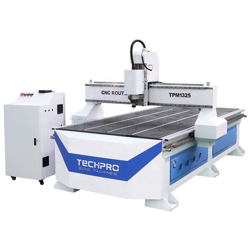 Jinan TechPro TPM1325 High Quality 3 Axis CNC Router Stone Wood Cutting Carving Machine for Woodworking