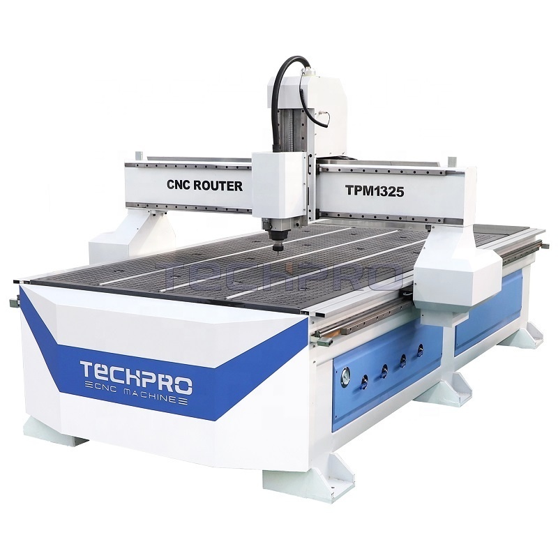 Jinan TechPro TPM1325 High Quality 3 Axis CNC Router Stone Wood Cutting Carving Machine for Woodworking