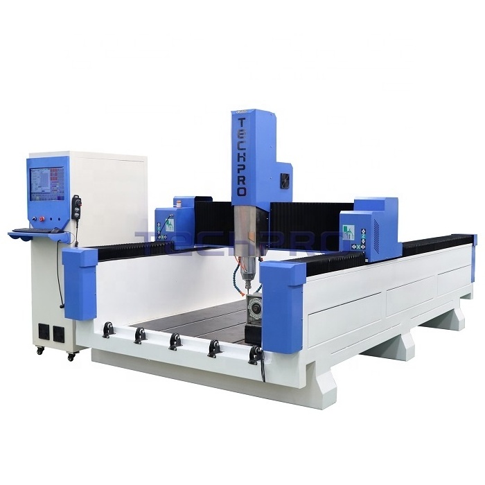 China Factory 4 axis Marble Sink Cut Out Machine Kitchen Benchtops Rotary Spindle 1325 Stone ATC CNC Router