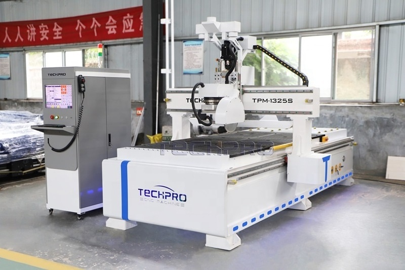 China Techpro 4 axis CNC Router MDF Playwood Bridge Saw Wood CNC Saw Cutting Machine with good price