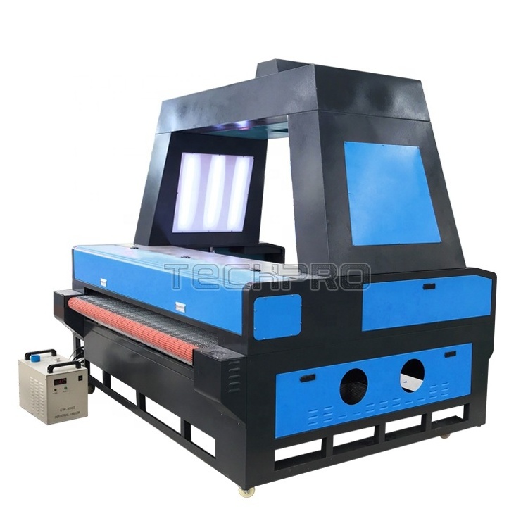 TechProCNC ccd camera laser cutting machine for fabric leather textile garment and cloth cutting industry